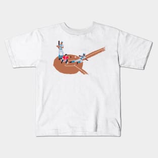 Pixel Baseball - Stealing Home Kids T-Shirt